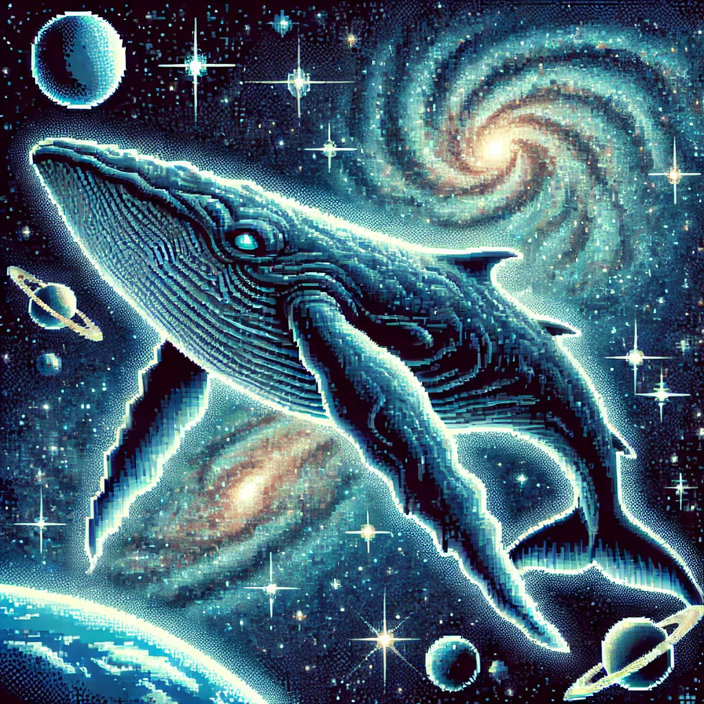 leviathan floating in space, generated by DALL-E